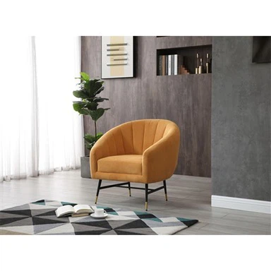 アームチェア レザー ブラウン